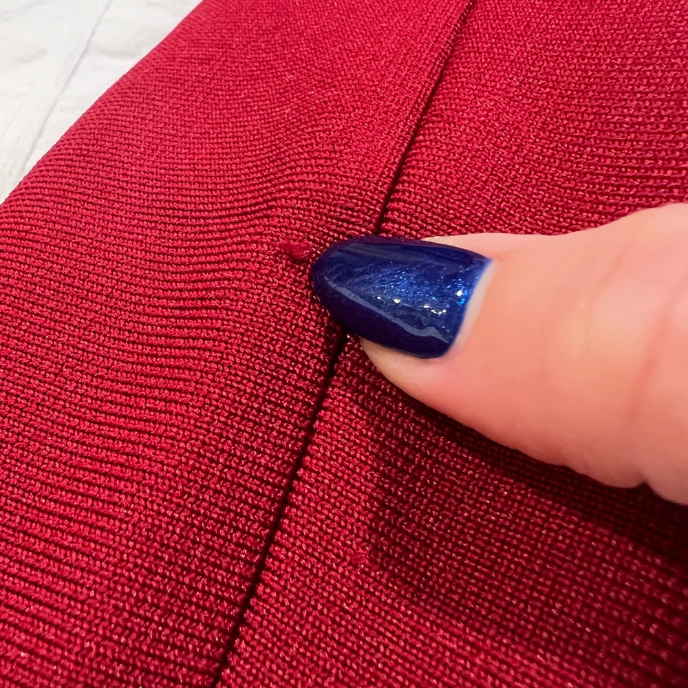 Herve Leger Burgundy Long Sleeve bandage Dress - Picture 5 of 5